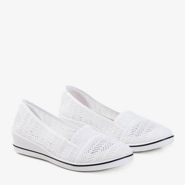 OUTLET Fehér cipők alacsony éken Faset - Cipők