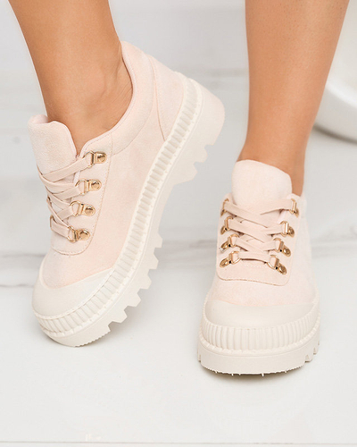 OUTLET Bézs színű női sportcipő, mint az Ohos tornacipő - Lábbeli