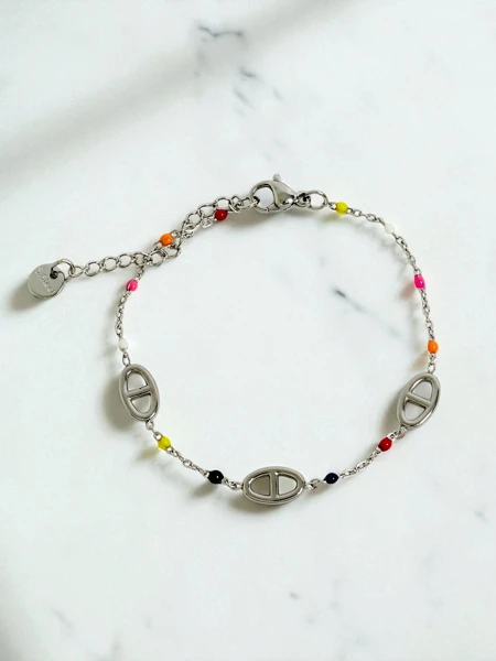 Callisto Aurea aranyozott gyöngyös karkötő