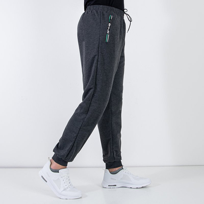 Sötétszürke férfi plus nadrág PLUS SIZE felirattal - Ruházat