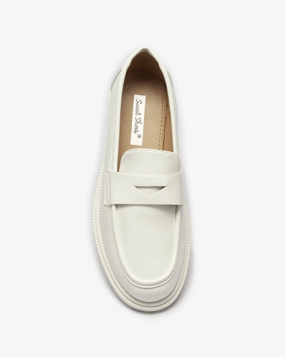 Fehér női mokaszin öko bőrből Zibom- Footwear