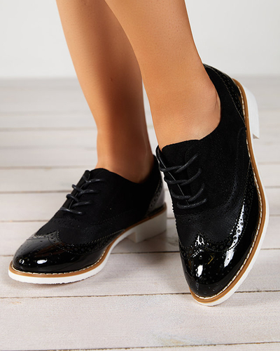 OUTLET Női fekete cipő Farloc- Lábbeli