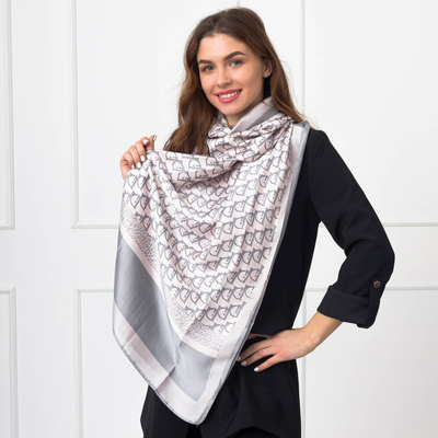 Rózsaszín női sál nyomattal - Kiegészítők