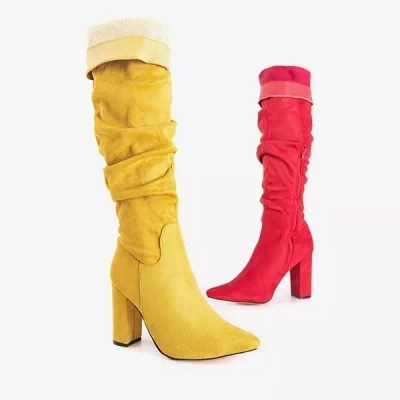 OUTLET Piros női csizma a Lunabell oszlopon - Lábbeli