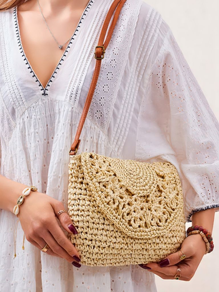 Királyi divat Kis szalmatáska nőknek Sunny Stripes Mini