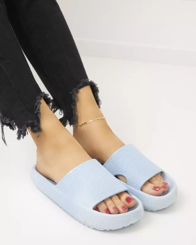 OUTLET Kék színű gumipapucs Olinda dombornyomással - Lábbeli