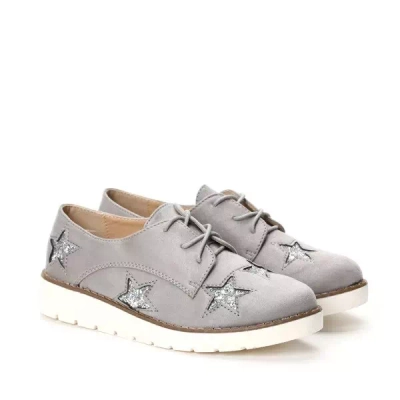 OUTLET Szürke creepers cipő csillagokkal Stylenna - Lábbeli