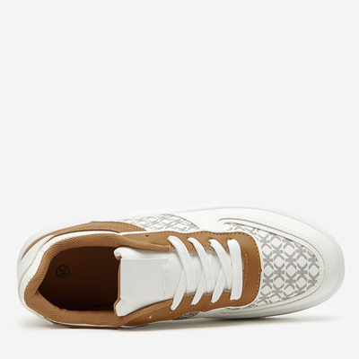 Női fehér sportcipő Glou mintával - Lábbeli