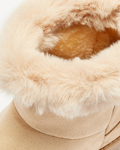 Royalfashion Női csizma a'la hócsizma díszítéssel Galaes