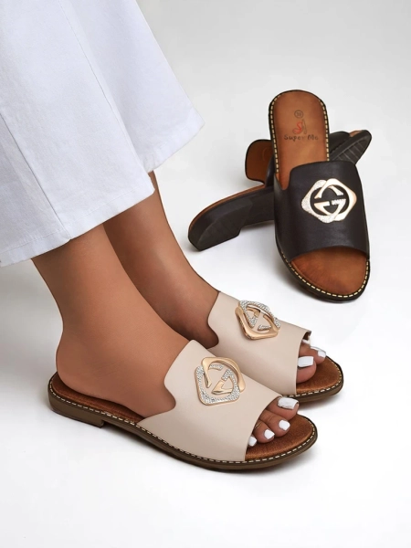 Royalfashion Női lapos talpú papucs Goldie Spark