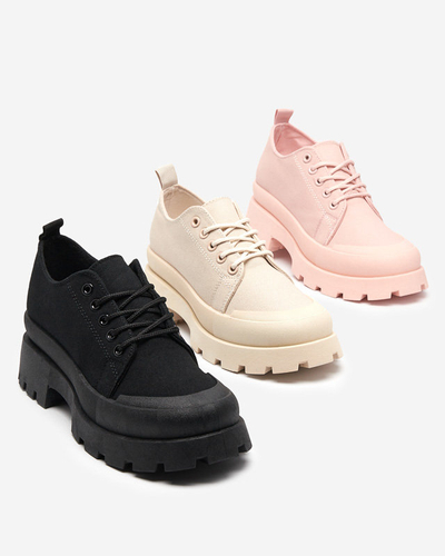 OUTLET Női rózsaszín fűzős fűzős cipő Rozia - Lábbeli