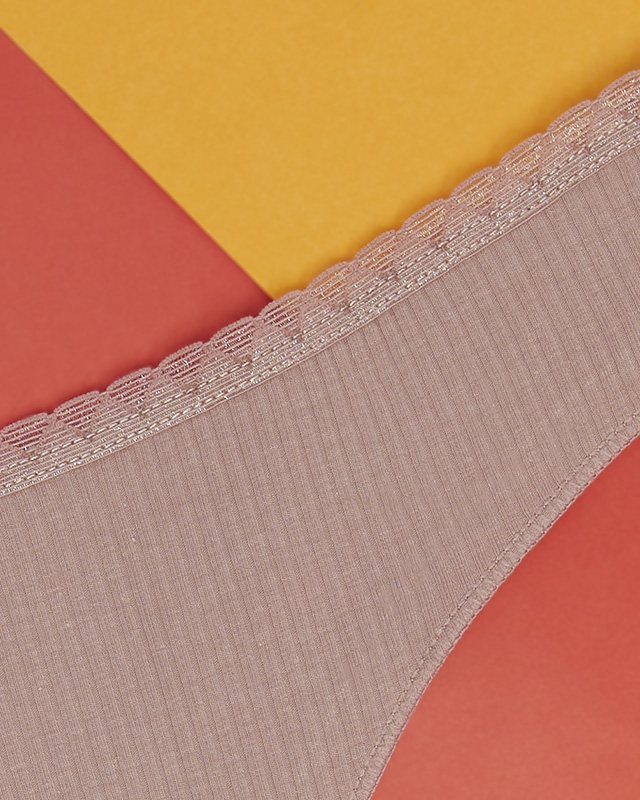 Korall női bordás tanga - Fehérnemű