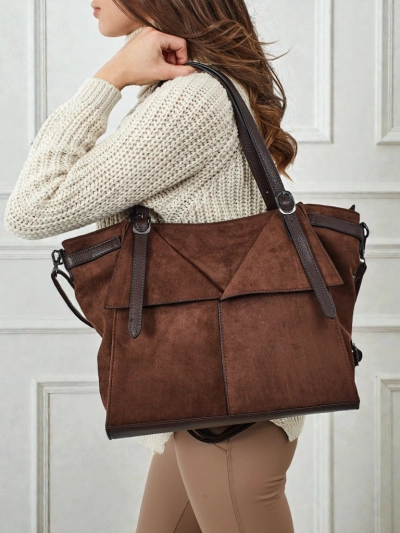 Daville női shopper táska öko-velúrbőrből