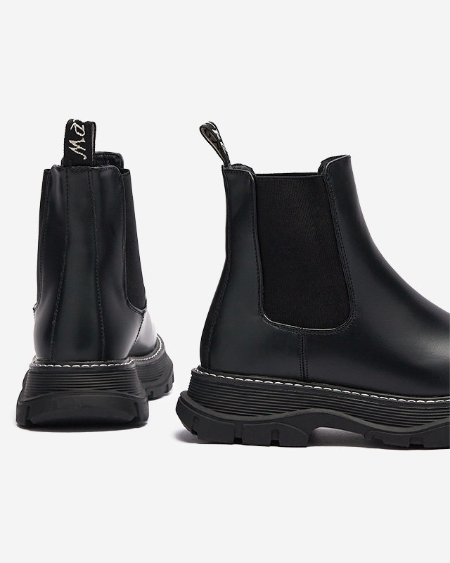 OUTLET Vastagabb talpú női bakancs fekete színben Galitt- Footwear