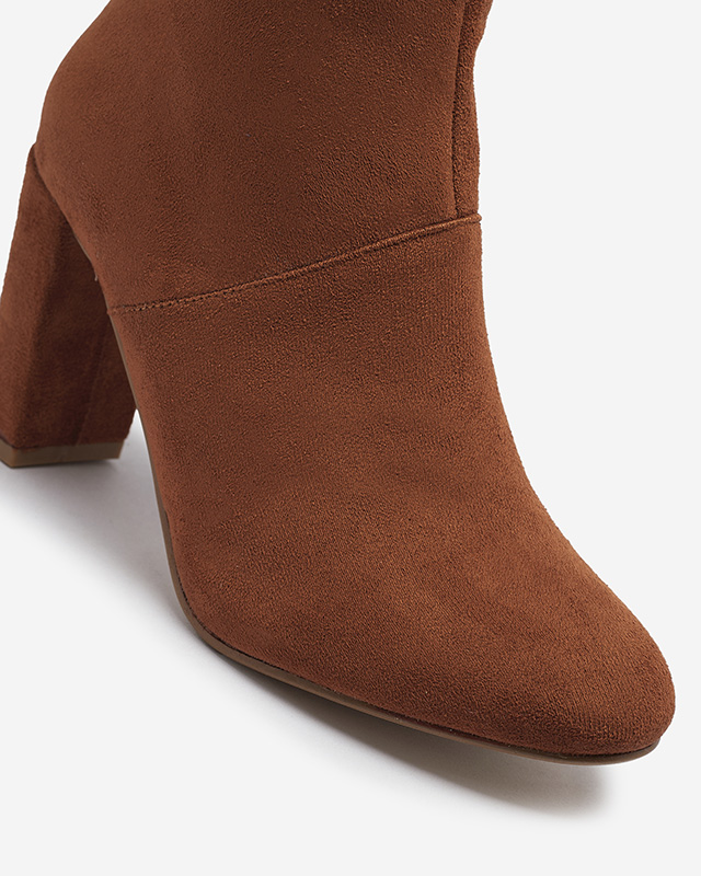 Camel női öko-szarvasbőr tűsarkú csizma Asdorra- Lábbeli