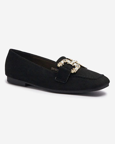 Női fekete mokaszinok Jaorica- Footwear