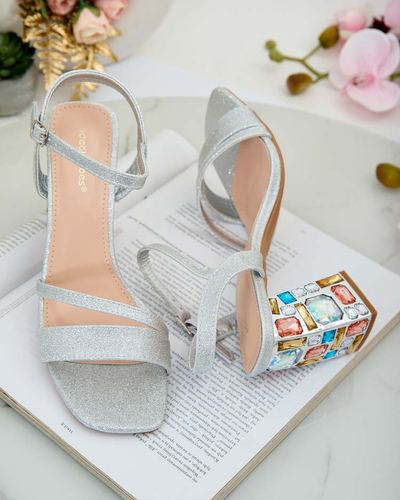 Royalfashion Női Solepte Crystal Post szandál