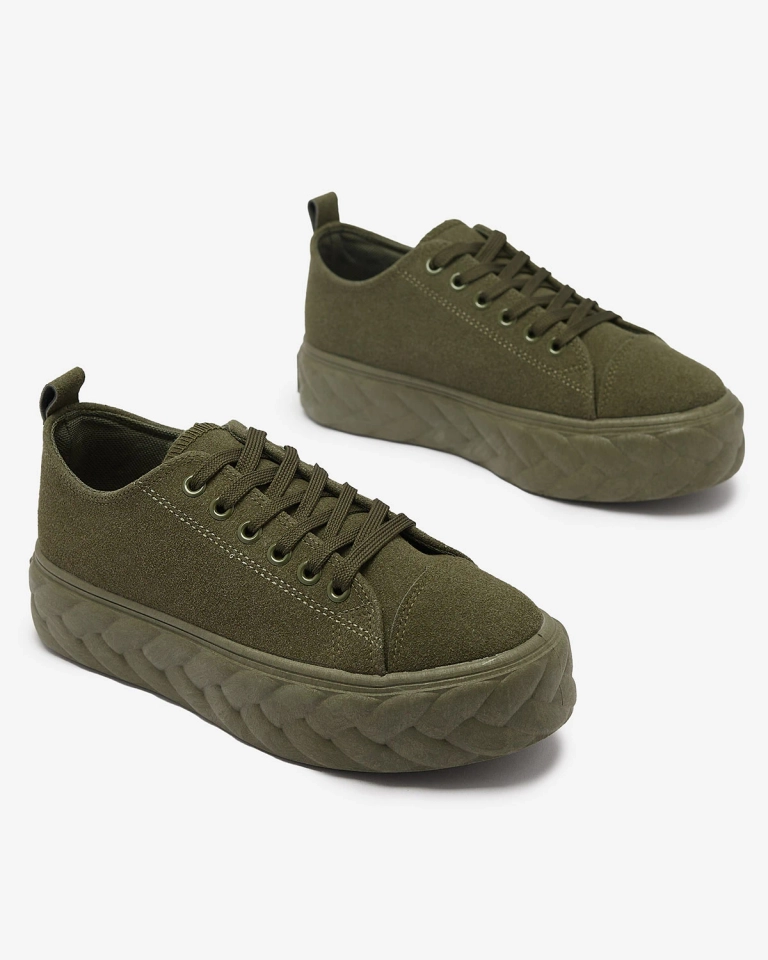 Sötétzöld női platform tornacipő Sedix - Lábbeli