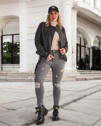 Royalfashion Női öko bőr ramones dzseki
