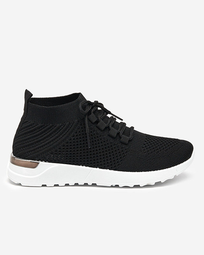 Nero Elegante Sportos Sneakers Nőknek
