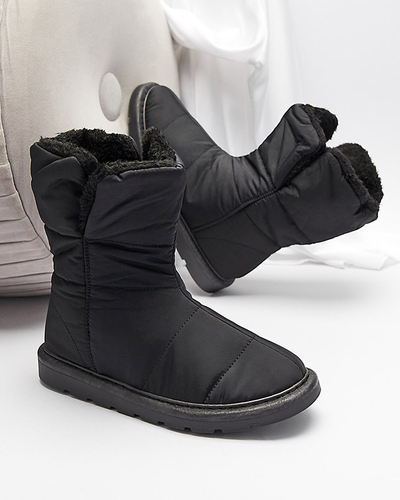 Fekete női csizma a'la hócsizma Kalioli- Footwear