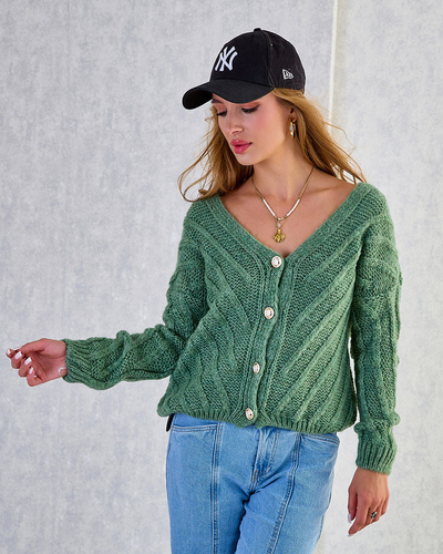 Royalfashion Női kötött pulóver gombokkal