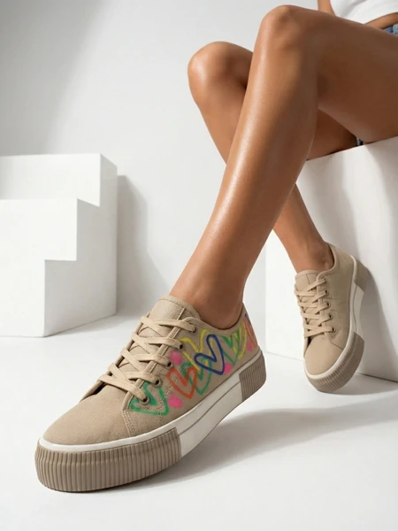 Royalfashion női sportcipő szívnyomattal Sercess