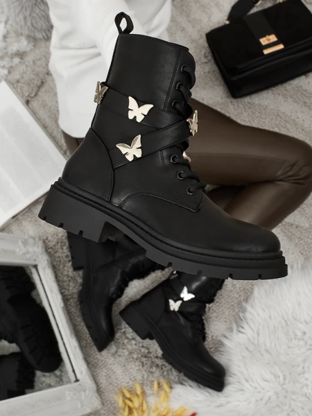 Női worker bakancsok díszítéssel Motill