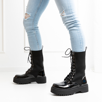 Fekete táskák rugalmas betéttel Kukizo- Footwear
