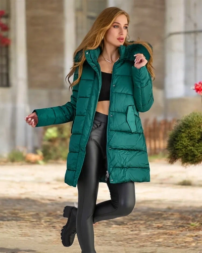 Royalfashion női steppelt télikabát