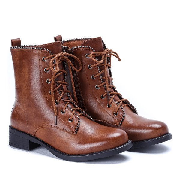 Brązowe workery Roksana - Obuwie