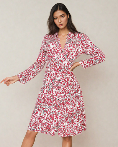 Royalfashion Női midi ruha nyomtatással