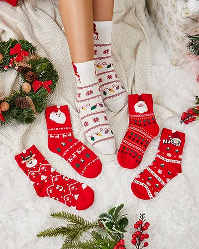 Royalfashion Női Hosszú Ünnepi Zokni 5/csomag