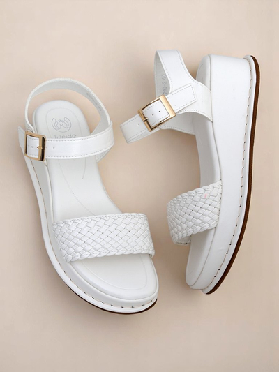 Királyi divat női platform szandál fonott pánttal Fiolle