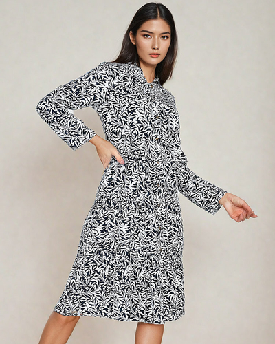 Royalfashion Női midi ruha nyomtatással