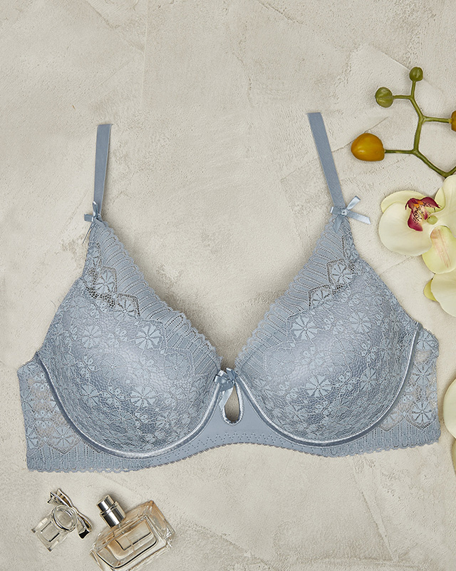 Női párnázott melltartó kék színben- Fehérnemű