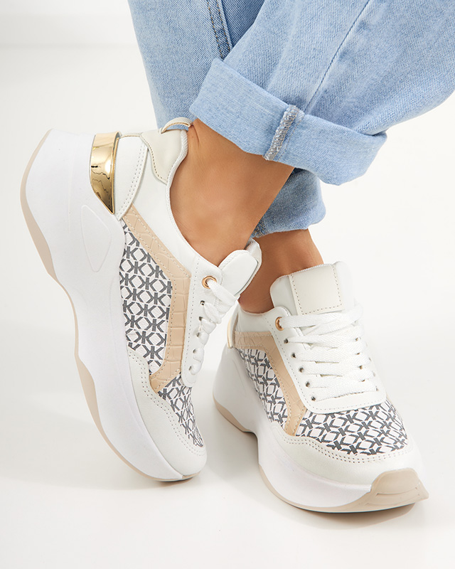 Bézs és fehér női sportcipő Weniso tornacipő - Lábbeli