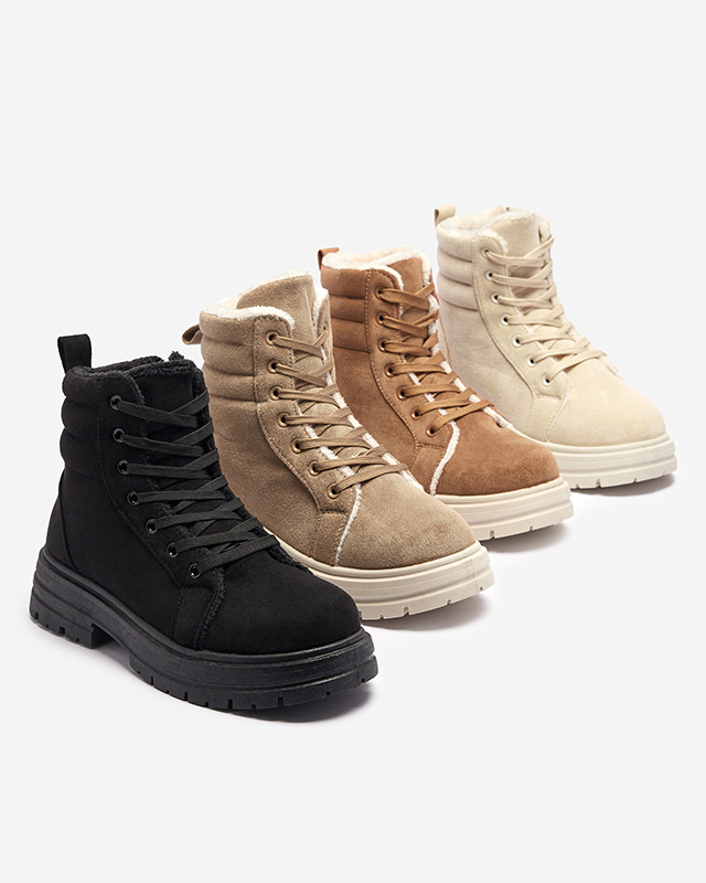 Női szigetelt trapper csizma barna színben Tivica - Lábbeli