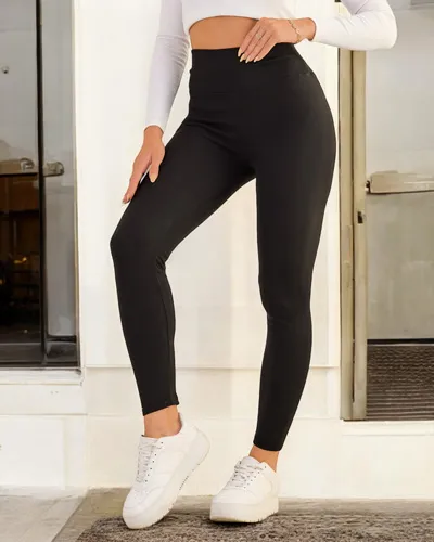 Royalfashion Női pamut bordázott leggings