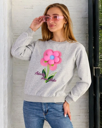 Royalfashion Női vékony nyomtatott pulóver