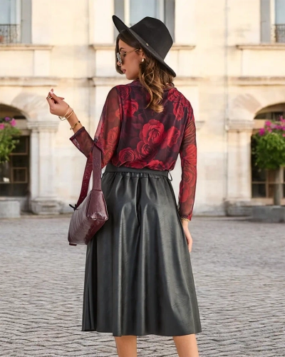 Royalfashion Női midi szoknya NAGY MÉRET