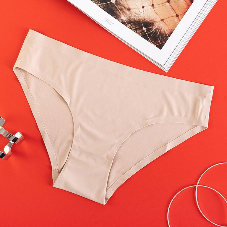 Női bézs bugyi, varrat nélküli bugyi - Fehérnemű