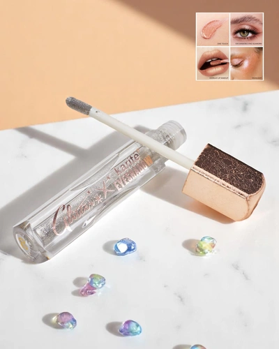 Csillogó folyékony szemhéjpúder ezüst színben