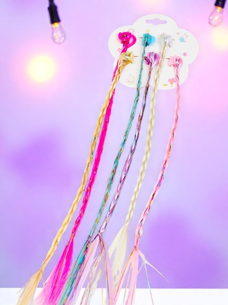 Royalfashion Színes csatolható hajfonatok hajcsattal