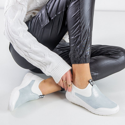 OUTLET Fehér és ezüst női sportcipő Jadena - Lábbeli