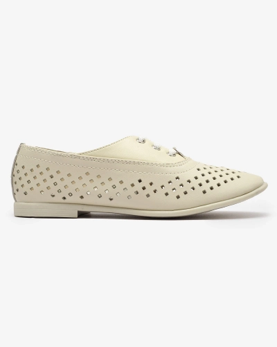 Bézs színű, áttört gyermek mokaszin Janno- Footwear