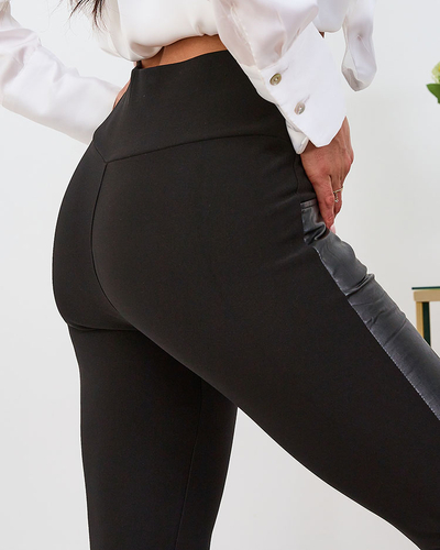 Royalfashion Melegített fekete női teggings