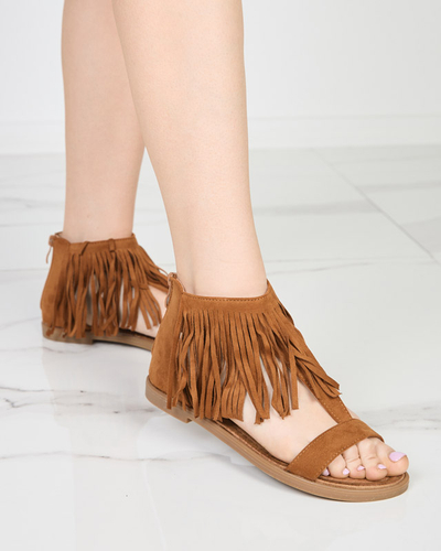 OUTLET Női szandál rojtos tevével Clov- Shoes