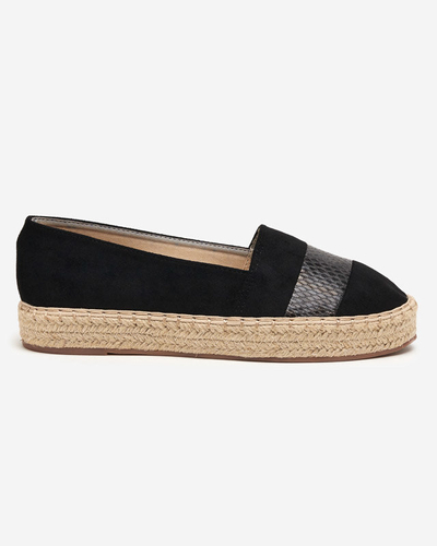 OUTLET Fekete női espadrillek Sverope - Cipők