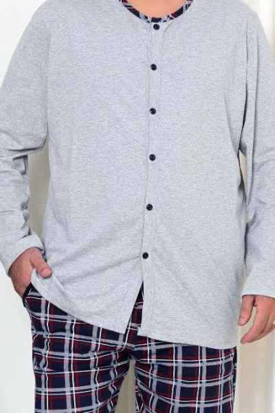 Royalfashion Férfi Pamut Pizsama Kocka Mintával PLUS SIZE